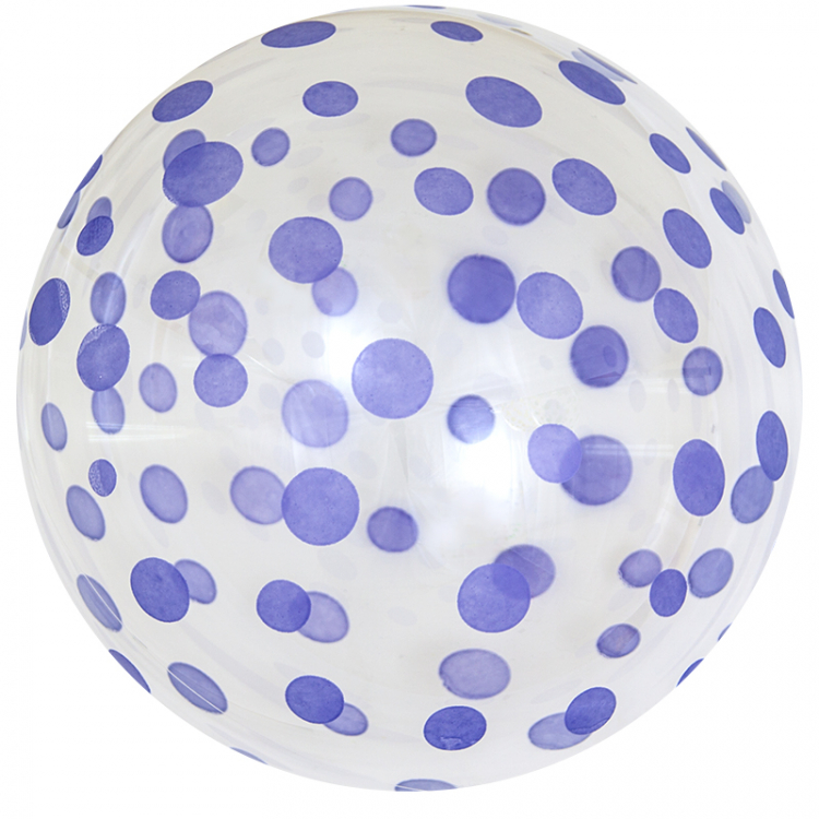 Шар Сфера 3D, Deco Bubble Сиреневое конфетти, Прозрачный Кристалл / 1 шт